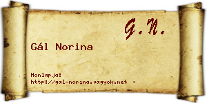 Gál Norina névjegykártya